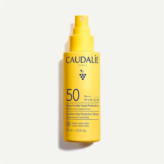 CAUDALIE - Invisible High Protection Spray - Αντηλιακό Προσώπου & Σώματος SPF50 75ml