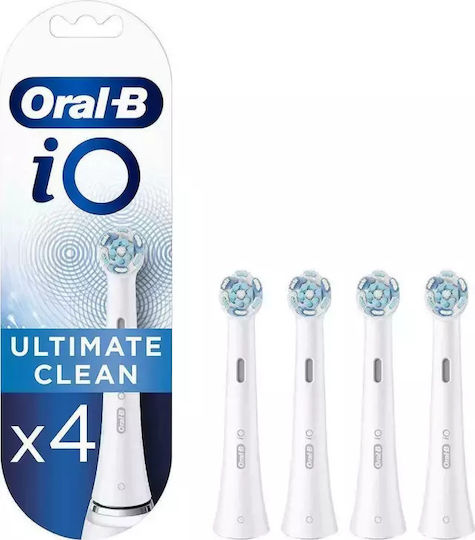 ORAL-B - iO Ultimate Clean Ανταλλακτικές Κεφαλές για Ηλεκτρική Οδοντόβουρτσα Λευκό Χρώμα 4τμχ
