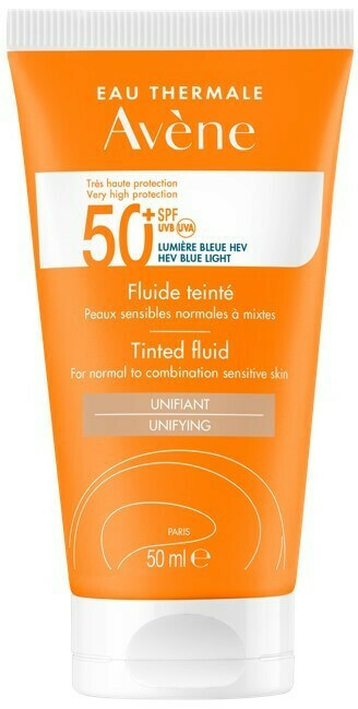 AVENE - Fluide SPF50+ με Χρώμα Αντηλιακή Προσώπου για Κανονικό/Μικτό Ευαίσθητο Δέρμα 50ml