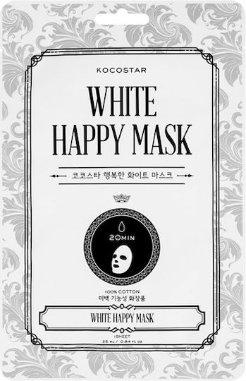 KOCOSTAR - White Happy Mask - Μάσκα Προσώπου με Νιασιναμίδη για Λάμψη 1τμχ