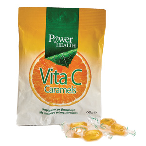 POWER HEALTH - Vita C Caramels Καραμέλες Με Γεύση μανταρίνι 60gr