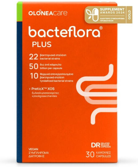 BACTEFLORA - Plus Συνδυασμός Προβιοτικών & Πρεβιοτικών 30 Κάψουλες