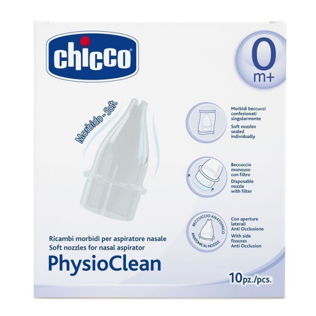 CHICCO - PhysioClean Ανταλλακτικά Για τον Ρινικό Αναρροφητήρα 10τμχ