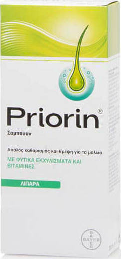 PRIORIN - Shampoo Για Λιπαρά Μαλλιά 200ml