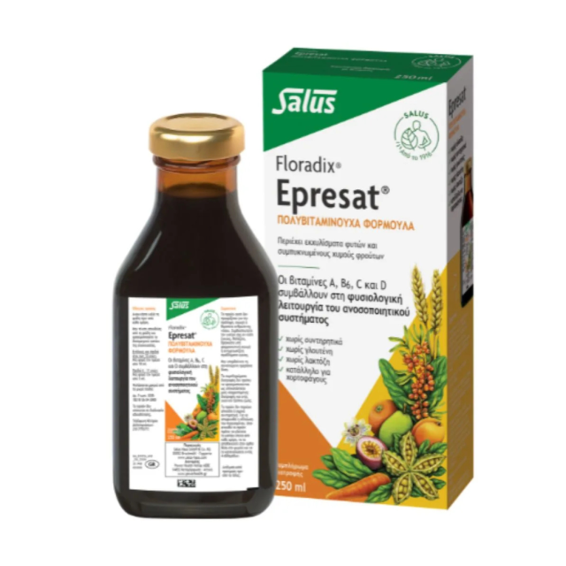 POWER HEALTH - Floradix Epresat Πολυβιταμινούχο Συμπλήρωμα Διατροφής που Ενισχύει την Μνήμη & την Αυτοσυγκέντρωση 250ml