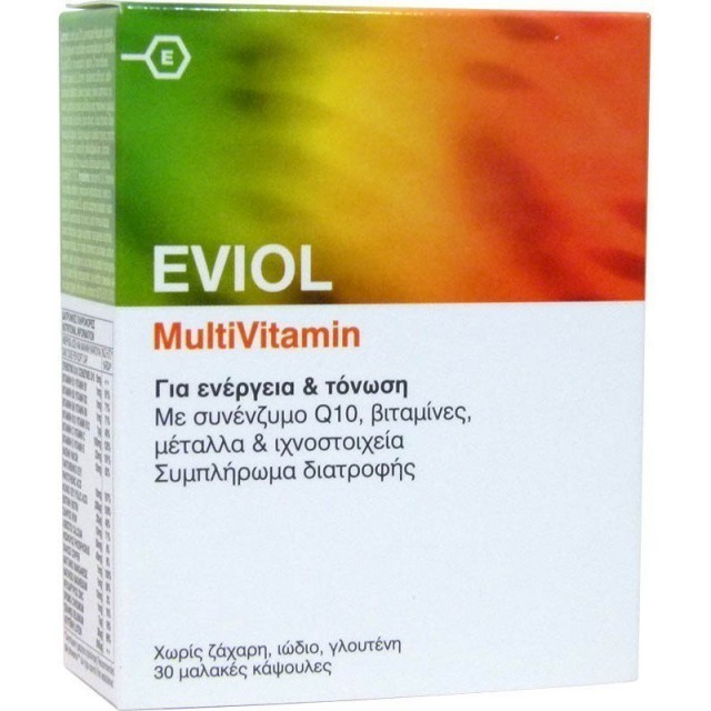 EVIOL - MultiVitamin Πολυβιταμίνη για Ενέργεια & Τόνωση, 30 Κάψουλες