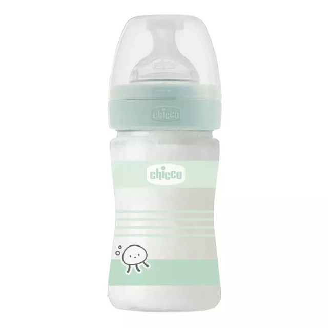 CHICCO - Γυάλινο Μπιμπερό Well Being Θηλή Σιλικόνης 0m+ Unisex 150ml