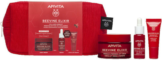 APIVITA - Promo Beevine Elixir Light Αντιρυτιδική Κρέμα Για Σύσφιξη & Lifting Ελαφριάς Υφής 50ml & Δώρο Beevine Elixir Serum 10ml & Eye & Lip Cream 5ml & Νεσεσέρ