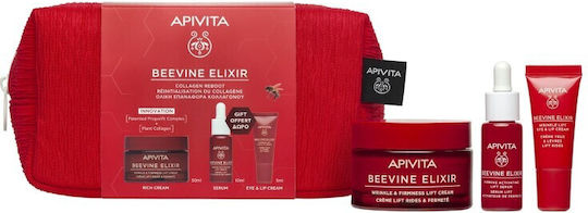APIVITA - Promo Beevine Elixir Rich Αντιρυτιδική & Συσφικτική Κρέμα Πλούσιας Υφής 50ml & Δώρο  Beevine Elixir Serum 10ml & Eye & Lip Cream 5ml & Νεσεσέρ
