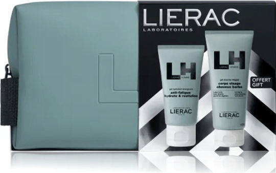LIERAC - Xmas Promo Homme Anti-Fatigue Hydrate & Revitalize Gel 50ml & ΔΩΡΟ Shower Gel 200ml & Νεσεσέρ