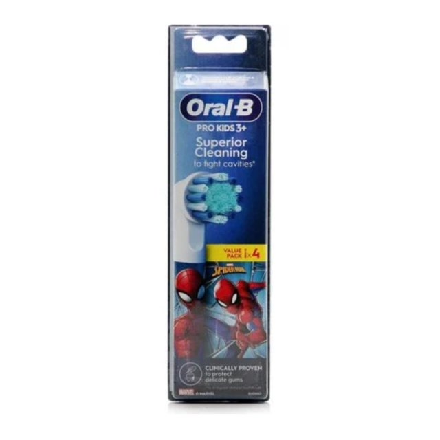 ORAL-B - Ανταλλακτικό για Ηλεκτρική Οδοντόβουρτσα Kids Spiderman για 3+ χρονών 4τμχ