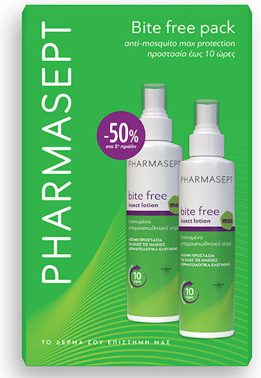 PHARMASEPT - Promo Bite Free Pack Insect Max Lotion Spray Εντομοαπωθητική Λοσιόν 2x100ml