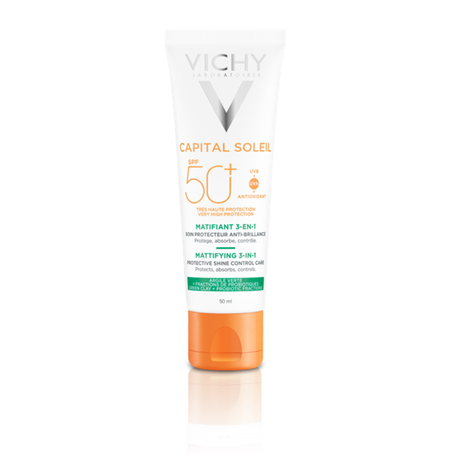 VICHY - Capital Soleil Mattifying SPF50+ Αντηλιακή Κρέμα Προσώπου Κατά Της Λιπαρότητας 50ml