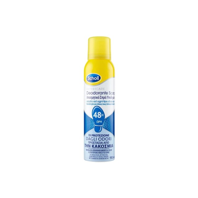 SCHOLL - Expertcare Deodorant Scarpe Αποσμητικό Σπρέι Υποδημάτων 48h Προστασία από την Κακοσμία 150ml