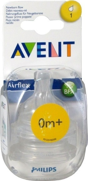 AVENT - Θηλές από Σιλικόνη Αργής Ροής για 1+ μηνών 2τμχ