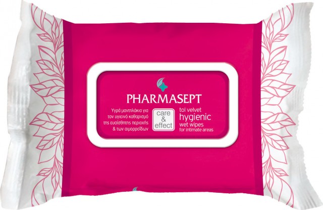 PHARMASEPT - Tol Velvet Hygienic Wet Wipes  Υγρά Μαντηλάκια Υγιεινού Καθαρισμού 30 Τεμάχια