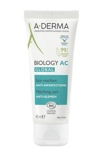 A-DERMA - Biology Ac Global Κρέμα Προσώπου Κατά Των Ατελειών & Των Σημαδιών 40ml