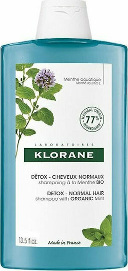 KLORANE - Anti-Pollution Detox Shampoo Σαμπουάν με Υδάτινη Μέντα για Κανονικά Μαλλιά, 200ml