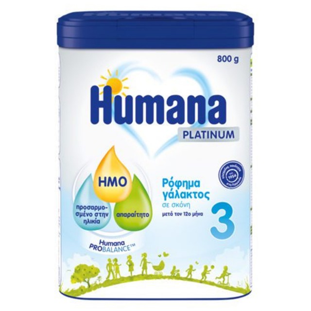 HUMANA - Platinum 3 - Ρόφημα Γάλακτος Σε Σκόνη Μέτα Τον 12ο Μήνα 800gr
