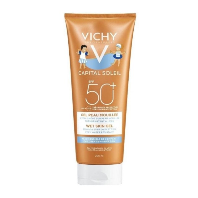 VICHY - Capital Soleil Wet Skin Gel kids SPF50+ Παιδική Αντηλιακή Κρέμα Για Πρόσωπο - Σώμα 200ml