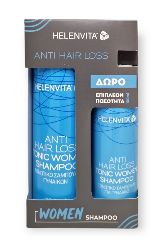 HELENVITA - Promo Anti hair Loss Tonic Women Shampoo Τονωτικό Σαμπουάν Κατά της Τριχόπτωσης, 200ml & ΔΩΡΟ 100ml