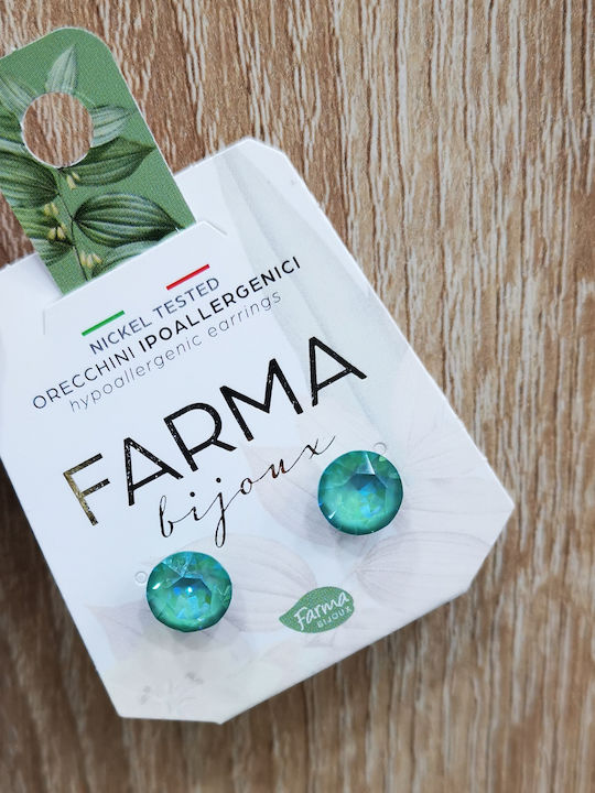 FARMA BIJOUX - Υποαλλεργικά Σκουλαρίκια Silky Sage 8,3mm 1 Ζευγάρι