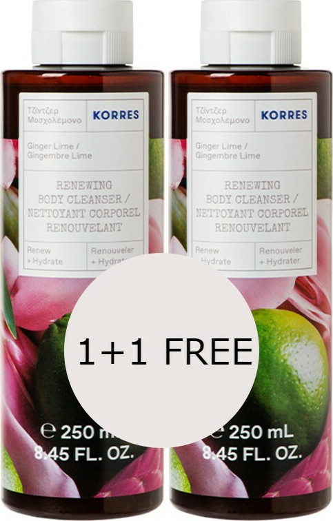 KORRES - Promo Renewing Body Cleanser with Ginger & Lime Αφρόλουτρο με Νότες Από Lime και Ginger 2x250ml