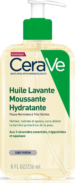 CERAVE - Hydrating Foaming Cleansing Oil Ενυδατικό Αφρώδες Λάδι Καθαρισμού Προσώπου & Σώματος για Κανονικό έως Πολύ Ξηρό Δέρμα 236ml