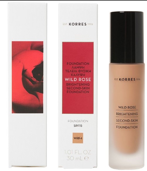 KORRES - Foundation Make Up Spf15 - Wrf4 Υγρό Μεικ-απ Άγριο Τριαντάφυλλο 30ml