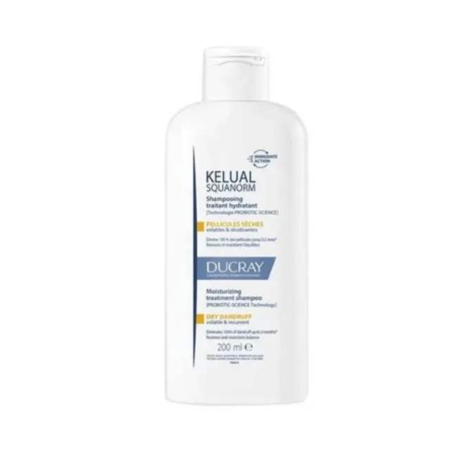 DUCRAY - Kelual Squanorm Dry Dandruff Shampoo - Ενυδατικό Σαμπουάν Αγωγής Για Ξηρή Πιτυρίδα 200 ml