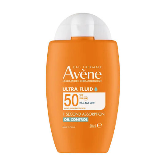 AVENE - Eau Thermale Ultra Fluid Oil Control - Λεπτόρευστη Αντηλιακή Κρέμα Προσώπου SPF50 50ml