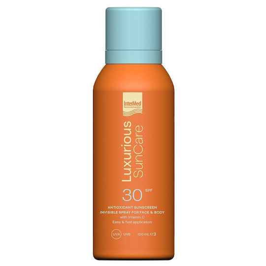 INTERMED - Luxurious SunCare Antioxidant Sunscreen Invisible Spray Face & Body SPF30 Αντηλιακό Spray για Πρόσωπο-Σώμα 100ml