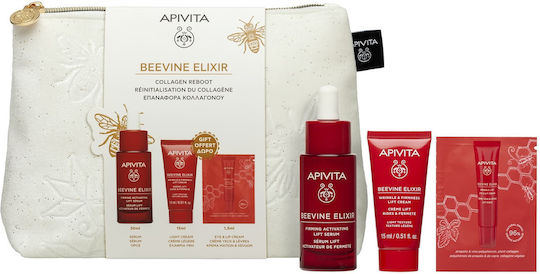 APIVITA - Promo Beevine Elixir Collagen Reboot -Firming Activating Lift Serum 30 ml & Beevine Elixir Αντιρυτιδική Κρέμα για Σύσφιξη & Lifting Ελαφριάς Υφής 15ml & Beevine Elixir Eye & Lip Cream 1,5ml