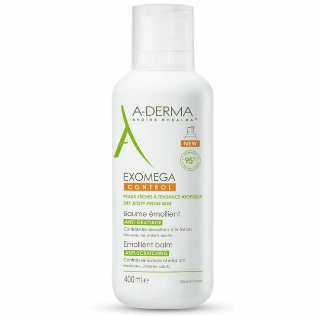 A-DERMA - Exomega Control Lait Emollient Anti-Scratching Μαλακτικό Γαλάκτωμα για Ξηρό Δέρμα 400ml