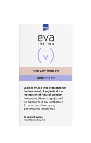 INTERMED - EVA Biolact Ovules Disorders Κολπικά Υπόθετα Με Προβιοτικά 10 Υπόθετα