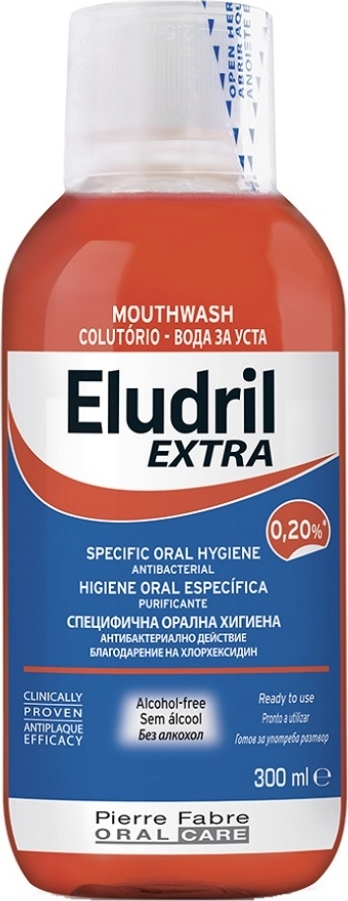 ELGYDIUM - Eludril Extra 0.20% Στοματικό Διάλυμα κατά της Πλάκας και της Κακοσμίας 300ml