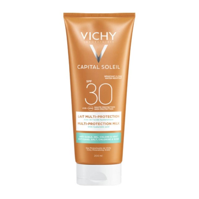 VICHY - Capital Soleil Multi Protection Milk SPF30 Αντιηλιακό Γαλάκτωμα Για Πρόσωπο - Σώμα 200ml