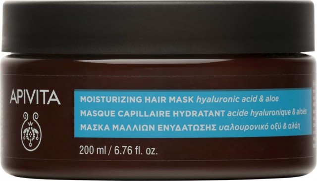 APIVITA - Moisturizing Hair Mask Μάσκα Ενυδάτωσης Μαλλιών Με Υαλουρονικό Οξύ και Αλόη 200ml