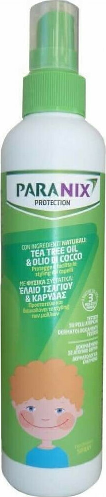 PARANIX - Protection Spray Αντιφθειρικό Μαλακτικό Σπρέι με Έλαιο Τσαγιού & Καρύδας για Αγόρια, 250ml