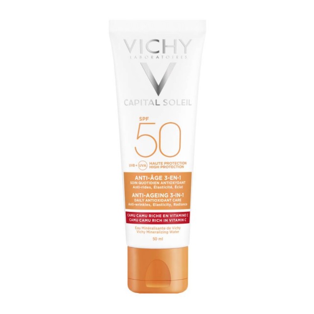 VICHY - Capital Soleil Anti-Ageing SPF50+ Αντηλιακή Αντιγηραντική Κρέμα Προσώπου 50ml