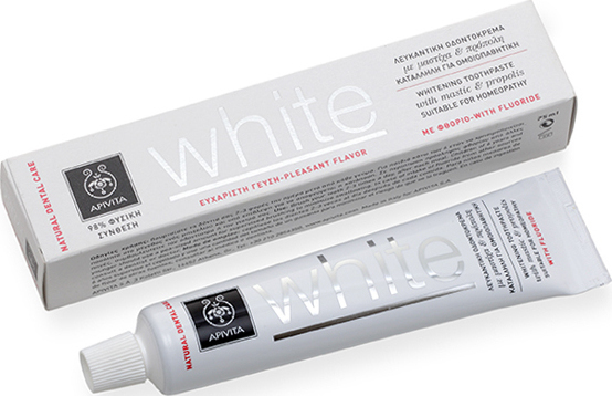 APIVITA - Οδοντόκρεμα White Με Μαστίχα & Πρόπολη 75ml