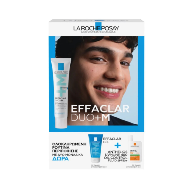 LA ROCHE POSAY - Promo Effaclar Duo+M Τριπλή Διορθωτική Φροντίδα Κατά των Ατελειών 40ml & Δώρο Effaclar M Purifying Foaming Gel 50ml & Δείγμα Anthelios UVmune 400 Oil Control Fluid SPF50+ 3 ml