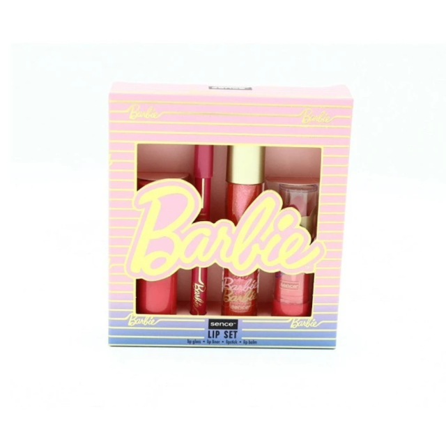 DISNEY - Mattel Barbie Σετ 4τμχ - Pink Lipstick 1τμχ & Glitter Lip Gloss 1τμχ & Lip Balm 1τμχ & Lipliner Pencil 1τμχ