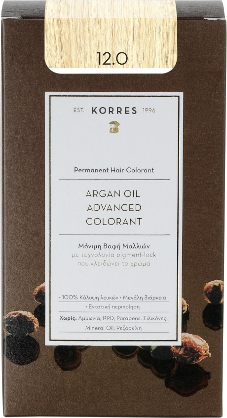 KORRES - Argan Oil Advanced Colorant 12.0 Ξανθό / Special Blonde 50ml