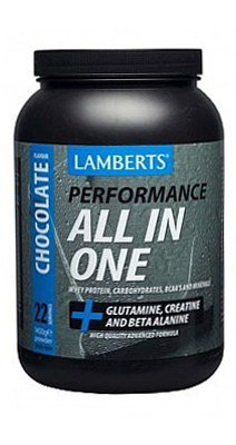 LAMBERTS - Performance ALL-IN-ONE Whey Protein (+ Glutamine, Creatine & Beta Alanine) Γεύση Σοκολάτας 1450gr