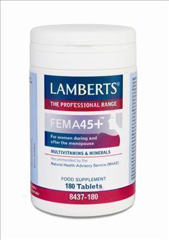 LAMBERTS - Fema 45+, Πολυβιταμίνες για Γυναίκες μετά την Εμμηνόπαυση, 180tabs
