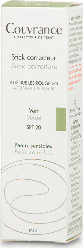 AVENE - Couvrance Correcteur SPF20 Vert Διορθωτικό Stick Για Δερματικές Ατέλειες 3.5gr