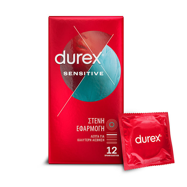 DUREX - Sensitive Tight Fit Λεπτά Προφυλακτικά Mε Στενή Εφαρμογή 12τμχ