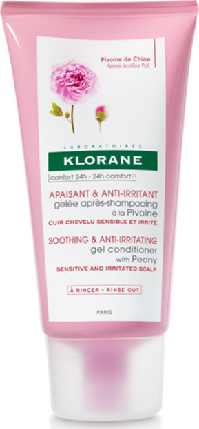 KLORANE - Soothing & Anti-Irritating Gel Contitioner with Peony BIO Μαλακτική Κρέμα για το Ευαίσθητο & Eρεθισμένο Τριχωτό με Παιώνια 150ml