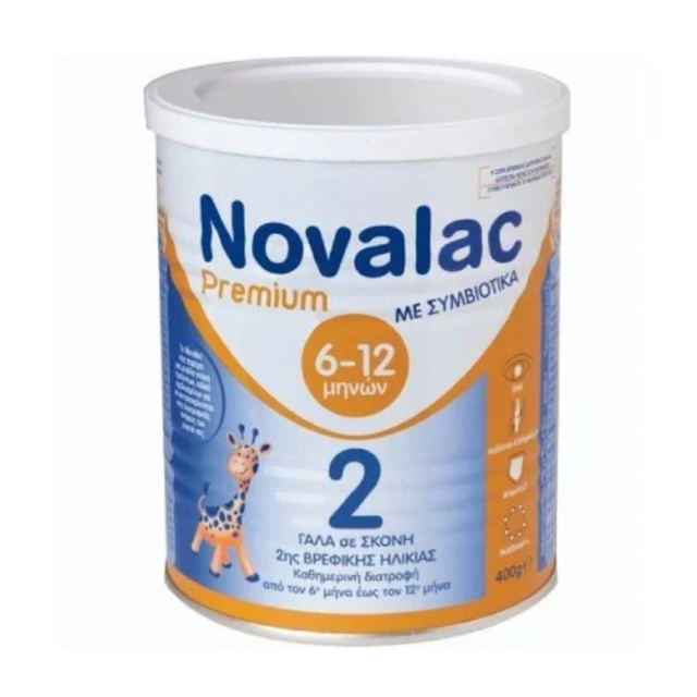 NOVALAC - Premium 2 Γάλα 2ης βρεφικής ηλικίας από τον 6ο έως τον 12ο μήνα 400gr